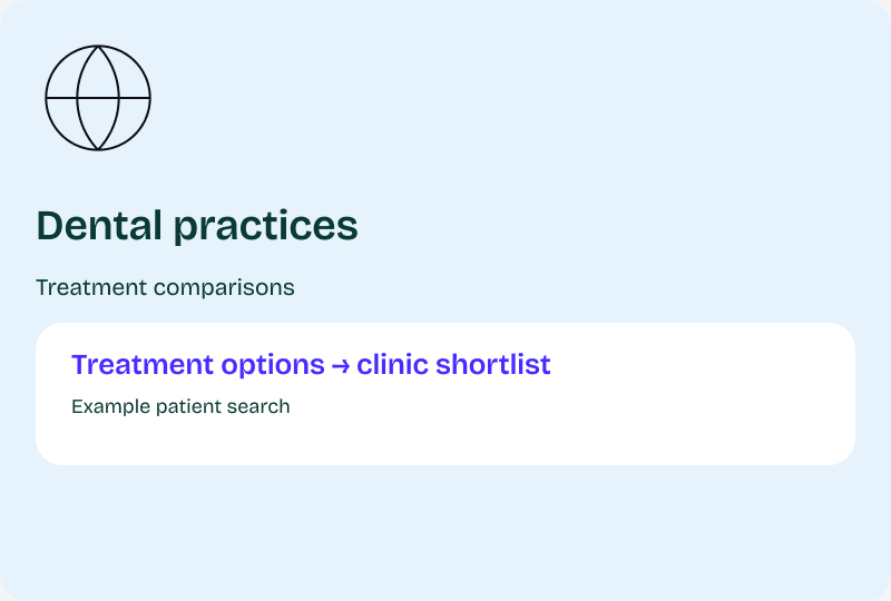 Docwise AI visibility &mdash; dental illustration